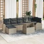 Juego de Sofás de Jardín de 8 Piezas con Cojines de Ratán Poliratán Gris Claro by , Outdoor sofas - Ref: Foro24-3348688, Pric...