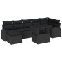 Juego de sofá de jardín de 8 piezas con almohadas, negro, ratán sintético von , Outdoor-Sofas - Ref: Foro24-3348689, Preis: 5...