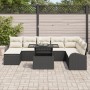 Juego de Sofá de Jardín de 9 Piezas con Cojines Negro Poliratán von , Outdoor-Sofas - Ref: Foro24-3348693, Preis: 552,06 €, R...