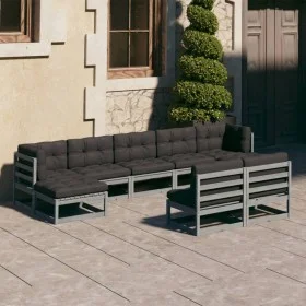 Garden furniture set 9 pieces and cushions solid pine wood by vidaXL, Garden sets - Ref: Foro24-3077136, Price: 816,80 €, Dis...