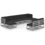 Garden furniture set 9 pieces and cushions solid pine wood by vidaXL, Garden sets - Ref: Foro24-3077136, Price: 828,61 €, Dis...