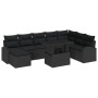 Conjunto de Sofá de Jardín de 9 Piezas con Cojines Negro de Ratán Polivinílico by , Outdoor sofas - Ref: Foro24-3348699, Pric...