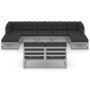 Gartenmöbel-Set 9-teilig und Kissen aus massivem Kiefernholz von vidaXL, Gartensets - Ref: Foro24-3077136, Preis: 828,70 €, R...