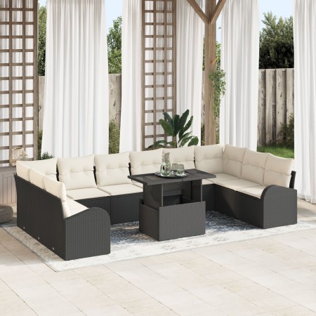 Conjunto de Sofás de Jardín de 11 Piezas Negro de Poliratán von , Outdoor-Sofas - Ref: Foro24-3348713, Preis: 666,83 €, Rabat...