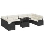 Conjunto de Sofás de Jardín de 11 Piezas Negro de Poliratán von , Outdoor-Sofas - Ref: Foro24-3348713, Preis: 666,83 €, Rabat...