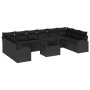 Conjunto de Sofás de Jardín de 11 Piezas con Cojines Negro Poliratán by , Outdoor sofas - Ref: Foro24-3348719, Price: 753,98 ...