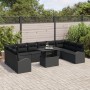 Conjunto de Sofás de Jardín de 11 Piezas con Cojines Negro Poliratán by , Outdoor sofas - Ref: Foro24-3348719, Price: 753,98 ...