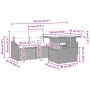 Juego de Sofá de Jardín de 5 Piezas con Cojines Negro Poliratán von , Outdoor-Sofas - Ref: Foro24-3348903, Preis: 354,38 €, R...