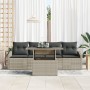 Conjunto de Sofá de Jardín de 5 Piezas con Cojines Gris Claro de Polirratán von , Outdoor-Sofas - Ref: Foro24-3348908, Preis:...