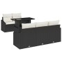 Juego de Sofás de Jardín de 6 Piezas con Cojines Negro Ratán Poli by , Outdoor sofas - Ref: Foro24-3348913, Price: 466,42 €, ...