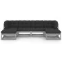 6-piece garden furniture set with gray pine wood cushions by vidaXL, Garden sets - Ref: Foro24-3077116, Price: 473,18 €, Disc...