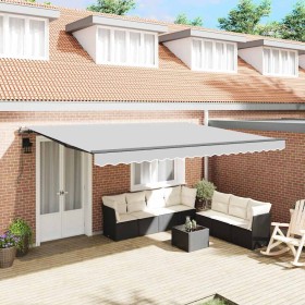 Toldo Manual Antracita 5 x 3 m Metal