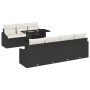 Juego de Sofá de Jardín de 8 Piezas con Cojines Negro Poliratán by , Outdoor sofas - Ref: Foro24-3348943, Price: 562,72 €, Di...