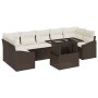 Conjunto de Sofá de Jardín de 8 Piezas con Cojines de Ratán Poliéster Marrón von , Outdoor-Sofas - Ref: Foro24-3348954, Preis...