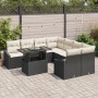 Conjunto de sofá de jardín de 9 piezas con cojines Negro Poliratán by , Outdoor sofas - Ref: Foro24-3348973, Price: 562,80 €,...