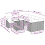 Conjunto de sofá de 9 piezas para jardín con cojines gris poliratán by , Outdoor sofas - Ref: Foro24-3348975, Price: 601,13 €...