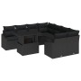 Juego de Sofá de Jardín de 9 Piezas con Cojines Negro Poliratán de , Sofás de exterior - Ref: Foro24-3348979, Precio: 627,07 ...