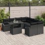 Juego de Sofá de Jardín de 9 Piezas con Cojines Negro Poliratán de , Sofás de exterior - Ref: Foro24-3348979, Precio: 627,07 ...