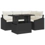 Juego de Sofá de 5 Piezas con Cojines de Ratán Poliéster Negro von , Outdoor-Sofas - Ref: Foro24-3348993, Preis: 378,25 €, Ra...