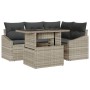 Juego de Sofá de Jardín de 5 Piezas con Cojines Gris Claro Ratan Poliéster von , Outdoor-Sofas - Ref: Foro24-3348998, Preis: ...