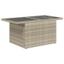 Juego de Sofá de Jardín de 5 Piezas con Cojines Gris Claro Ratan Poliéster von , Outdoor-Sofas - Ref: Foro24-3348998, Preis: ...