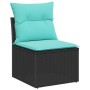 Juego de Sofás de 6 Piezas para Jardín con Cojines de Poliratán Negro von , Outdoor-Sofas - Ref: Foro24-3349003, Preis: 423,4...