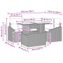 Juego de Sofá de Jardín de 5 Piezas con Cojines de Rattan Poliéster Negro by , Outdoor sofas - Ref: Foro24-3348999, Price: 39...