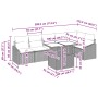 Conjunto de Sofá de Jardín de 7 Piezas con Cojines Ratán PE Negro by , Outdoor sofas - Ref: Foro24-3349013, Price: 455,88 €, ...