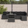 Conjunto de sofá de jardín de 7 piezas con cojines negros de poliratán von , Outdoor-Sofas - Ref: Foro24-3349019, Preis: 500,...