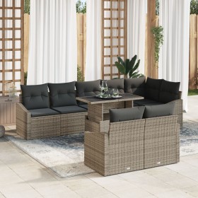 Conjunto de sofá de jardín de 9 piezas con cojines de ratán sintético gris von , Outdoor-Sofas - Ref: Foro24-3349025, Preis: ...