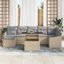 Conjunto de Sofá de Jardín de 8 Piezas con Cojines Beige de Rattan PE von , Outdoor-Sofas - Ref: Foro24-3349046, Preis: 551,4...