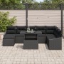 Conjunto de Sofá de Jardín de 9 Piezas con Cojines Negro Ratán Poliéster von , Outdoor-Sofas - Ref: Foro24-3349059, Preis: 60...