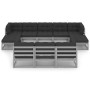 Gartenmöbelset 10-tlg. mit Kissen graues Kiefernholz von vidaXL, Gartensets - Ref: Foro24-3077166, Preis: 873,87 €, Rabatt: %