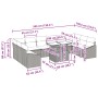 Conjunto de Sofás de Jardín de 11 Piezas con Cojines de Ratán Poli Marrón de , Sofás de exterior - Ref: Foro24-3349074, Preci...