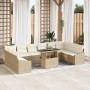 Conjunto de Sofás de Jardín de 11 Piezas con Cojines Beige de Ratán Sintético by , Outdoor sofas - Ref: Foro24-3349077, Price...