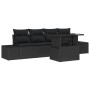 Juego de Sofá de Jardín de 5 Piezas con Cojines Negro de Ratán de Polietileno von , Outdoor-Sofas - Ref: Foro24-3349089, Prei...