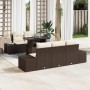 Juego de Sofás de Jardín Juego de 6 Marrón Poliratán von , Outdoor-Sofas - Ref: Foro24-3349094, Preis: 533,77 €, Rabatt: %