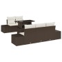 Juego de Sofás de Jardín Juego de 6 Marrón Poliratán von , Outdoor-Sofas - Ref: Foro24-3349094, Preis: 533,77 €, Rabatt: %