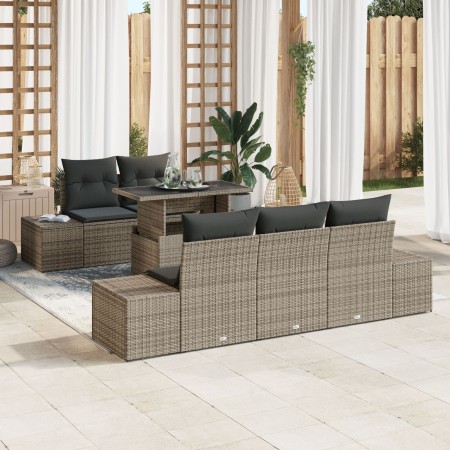 Juego de Sofás de Jardín Set de 6 Gris by , Outdoor sofas - Ref: Foro24-3349095, Price: 522,31 €, Discount: %