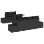 Set de Sofá de Jardín de 6 Piezas Con Cojines Negro Poliratán by , Outdoor sofas - Ref: Foro24-3349099, Price: 509,80 €, Disc...