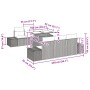 Set de Sofás de Jardín de 7 Piezas con Cojines de Ratán Poliéster Negro by , Outdoor sofas - Ref: Foro24-3349103, Price: 564,...