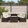 Juego de Sofá de Jardín de 7 Piezas con Cojines Marrón de Poliratán von , Outdoor-Sofas - Ref: Foro24-3349114, Preis: 554,17 ...