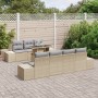 Juego de Sofá de Jardín de 8 Piezas con Cojines Beige Ratán Poliéster by , Outdoor sofas - Ref: Foro24-3349126, Price: 632,54...