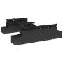 Conjunto de Sofá de Jardín de 8 Piezas con Cojines Negro Ratán Poliéster by , Outdoor sofas - Ref: Foro24-3349129, Price: 616...