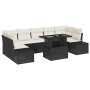 Juego de Sofá de Jardín de 8 Piezas con Cojines Negro Ratán Sintético von , Outdoor-Sofas - Ref: Foro24-3349133, Preis: 550,3...