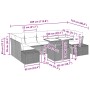 Conjunto de Sofá de Jardín de 8 Piezas con Cojines Negro Ratán Poliéster by , Outdoor sofas - Ref: Foro24-3349139, Price: 598...