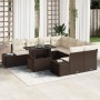 Juego de sofá de jardín de 9 piezas con cojines Marrón Poliratán by , Outdoor sofas - Ref: Foro24-3349154, Price: 664,82 €, D...