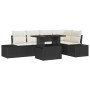 Juego de Sofá de Jardín de 6 Piezas con Cojines en Negro de Ratán Poliéster by , Outdoor sofas - Ref: Foro24-3349183, Price: ...
