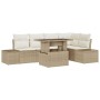 Conjunto de Sofás de Jardín de 6 Piezas con Cojines Beige Poliratán von , Outdoor-Sofas - Ref: Foro24-3349187, Preis: 475,51 ...
