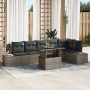 Conjunto de Sofá de Jardín de 7 Piezas con Cojines Grises de Ratán Polivalente von , Outdoor-Sofas - Ref: Foro24-3349195, Pre...